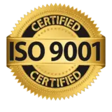 ISO 9001 certified badge